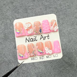 Duck bill nail ice transparent three-dimensional carving sweet French Handmade Press-on Nails source factory wholesale｜365nails