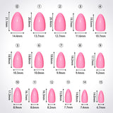 Nail Art Premium Sense Semi-Frosted French Almond Nail Short Removable Patch Fake Nail Finished press on nails