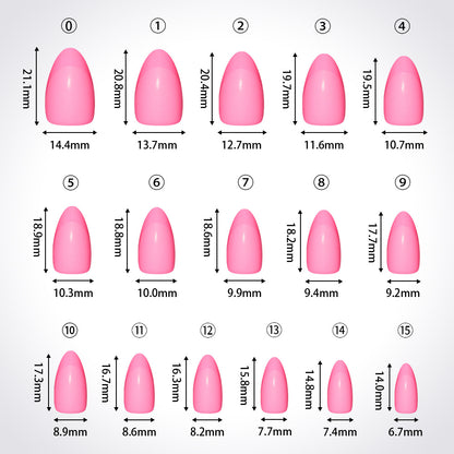 Nail Art Premium Sense Semi-Frosted French Almond Nail Short Removable Patch Fake Nail Finished press on nails
