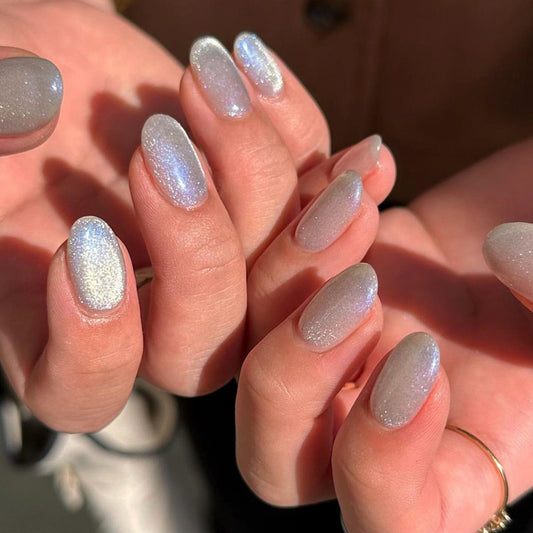 Simple Aurora cat eye Nail Art  Explosion  Solid Color Nail Products Finished Products  press on nails｜365nails