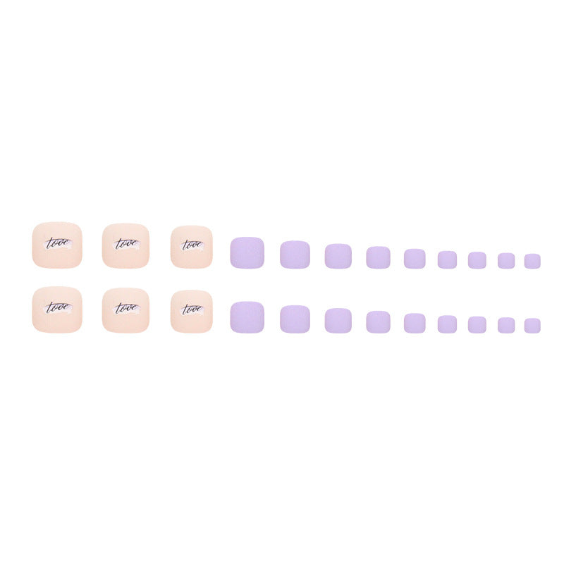 365nails 小清新霧面芋紫愛心甜美穿戴甲（批發）