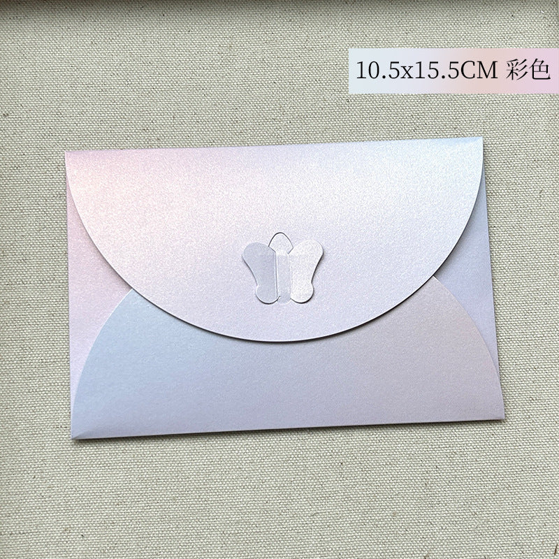 Luxury Pearlescent Envelope with Foil Stamping – Elegant Shiny Paper Envelope for Gifts and Letters