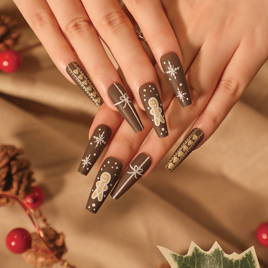 Nail art pieces Nail art finished Christmas gingerbread man bow love snowflake  finished s wholesale｜365nails