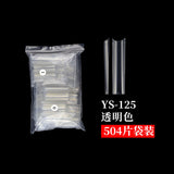 Nail Tips Nail plate semi-sticker, light sticker, lengthened XXXL water pipe nail NO C arc, light French manicure, transparent fake nail