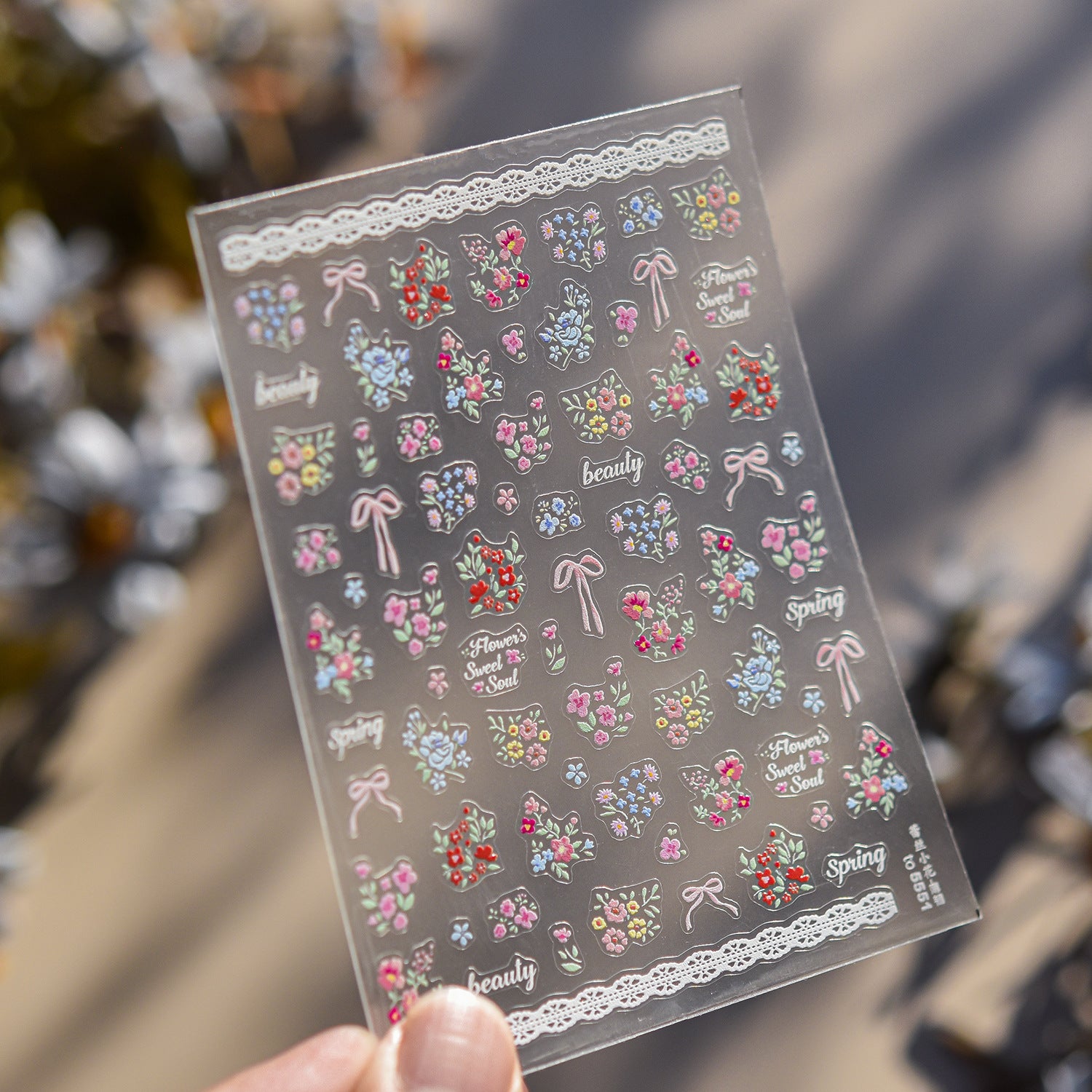 Chinese Orchid Collection: "Elegant Orchid" – 3D Embossed Nail Sticker