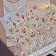 365nails: "set gaufré bougie rose vintage" – Autocollants pour ongles