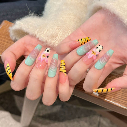 handmade press on nails Wear Summer Atmosphere Nail Art False Nails | 365nails