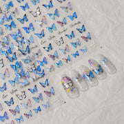 365nails: "Holographic Crystal Blue Butterfly" – Nail Art Stickers