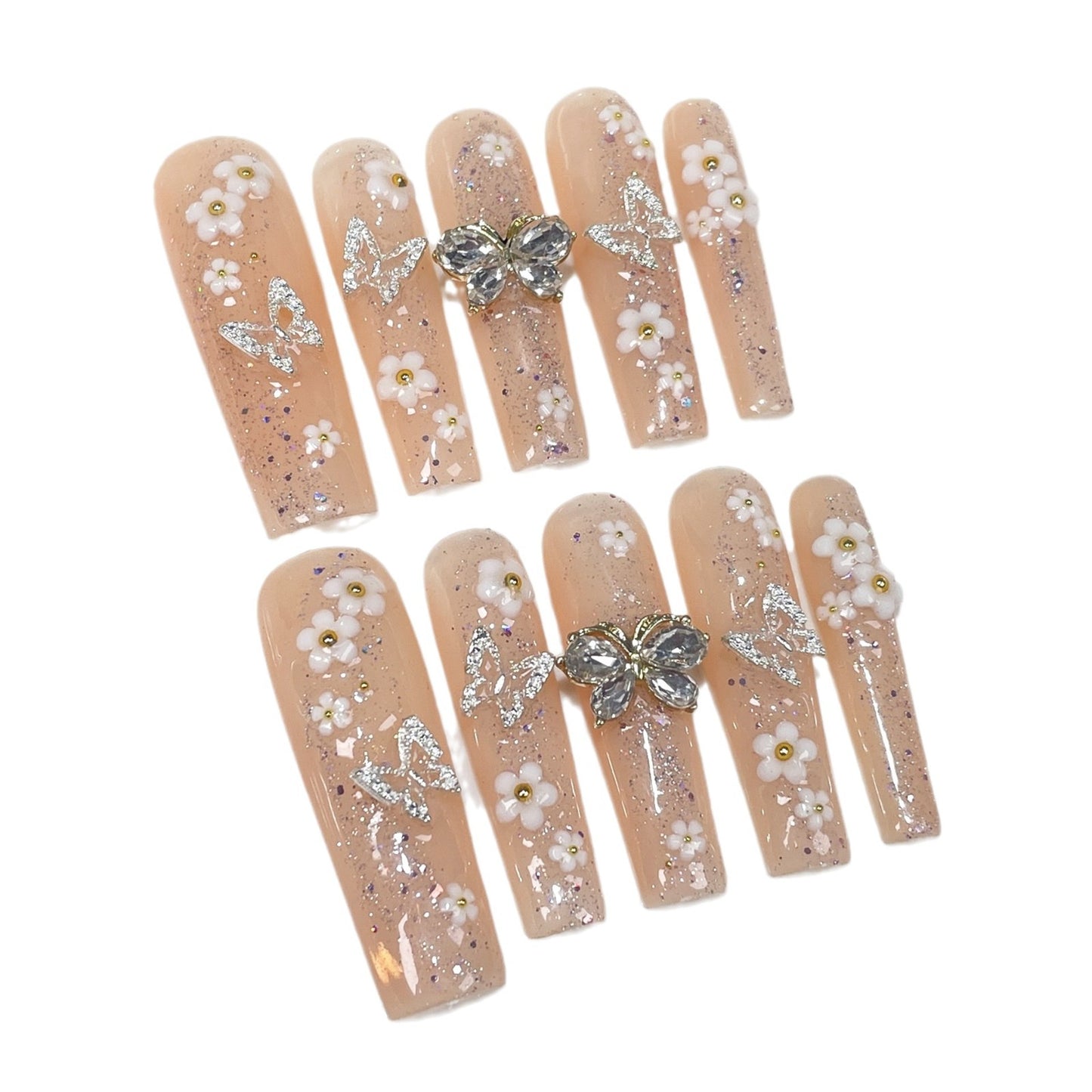 Medium Long Oval, Handmade press on nails, sweet｜365nails