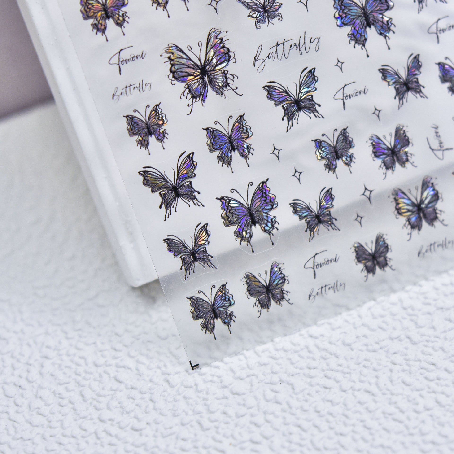 365nails: "Holographic Rainbow Butterfly" – nail art stickers