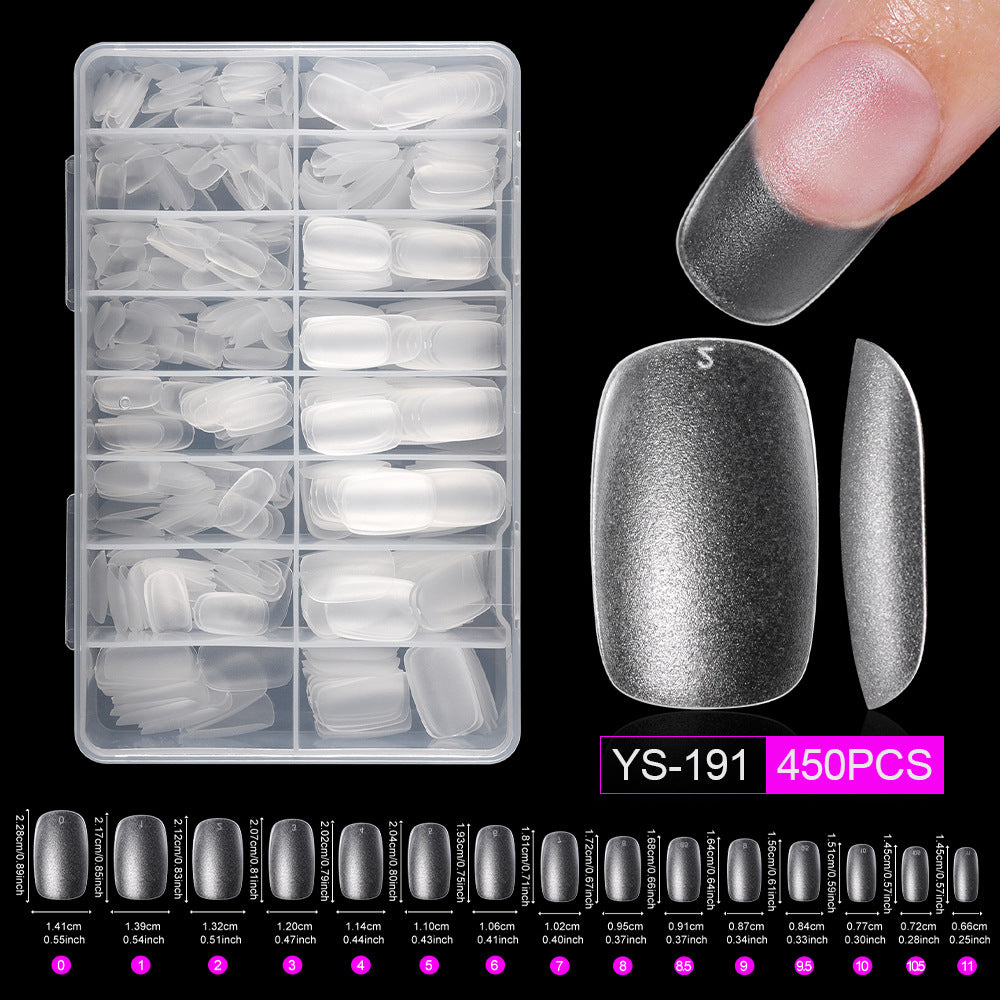 365nails Full-Matte Nail Tips | Multi-Shape Nail Extension Set with Storage Case
