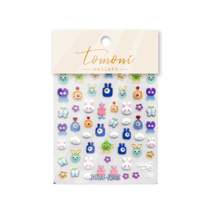 365nails: "Cute Jelly Bunny Monster" – nail art stickers