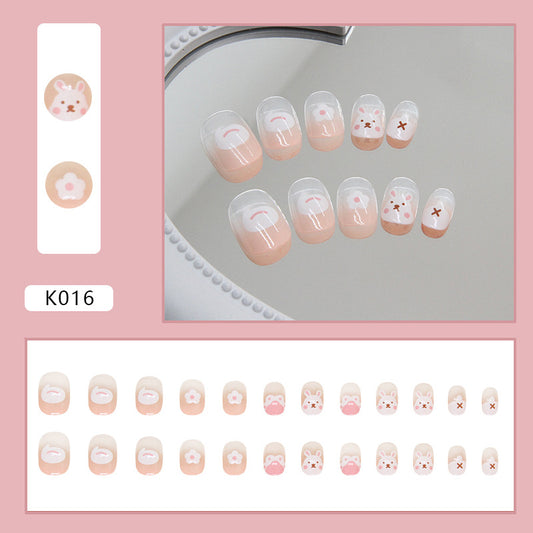 Cute Rabbit Nail Art Flower kids nails 24 pieces｜365nails