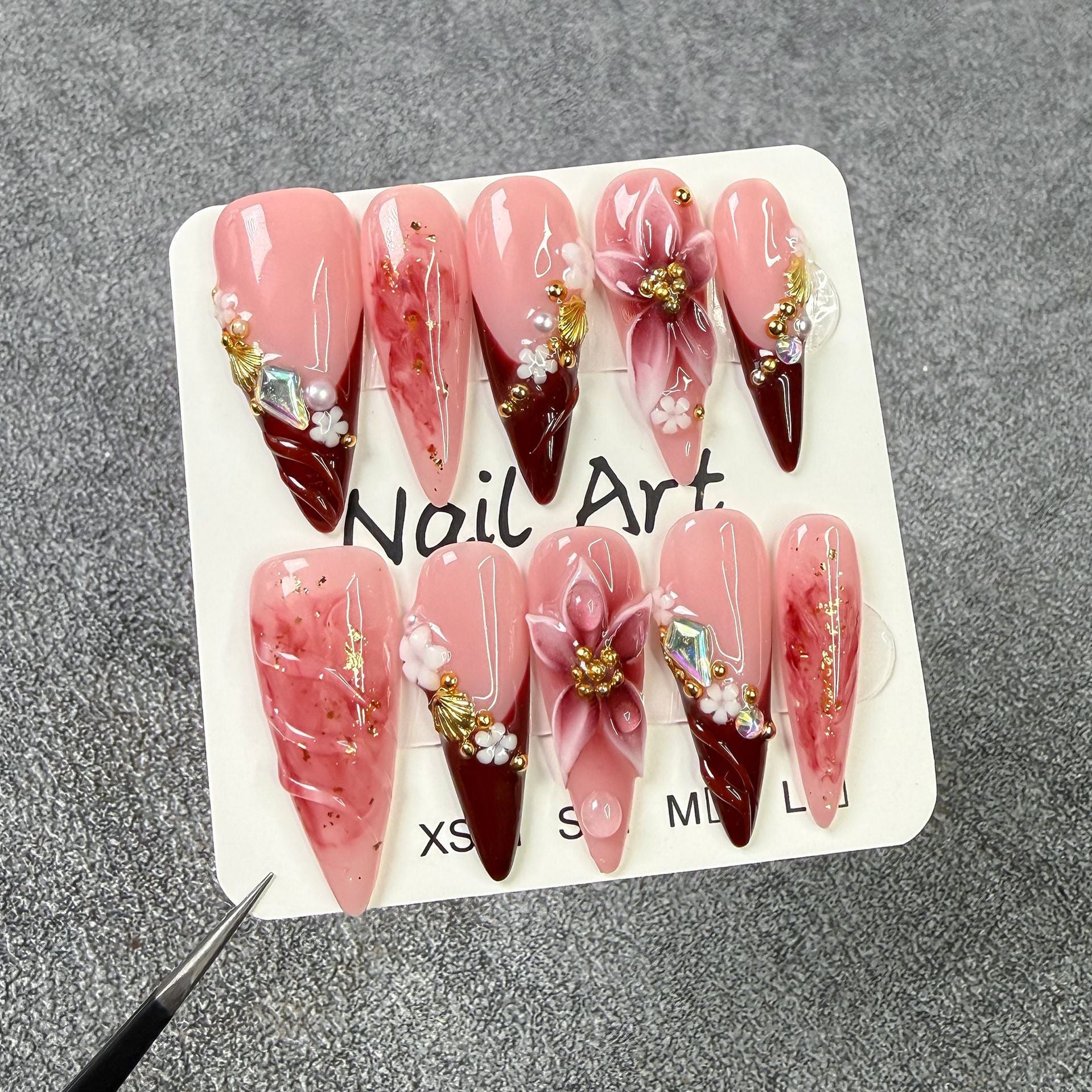 Rosé Velvet Series Press-On Nails