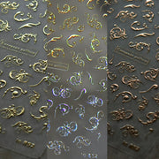 365nails: 「玫瑰金歐式巴洛克捲草」— 美甲貼紙