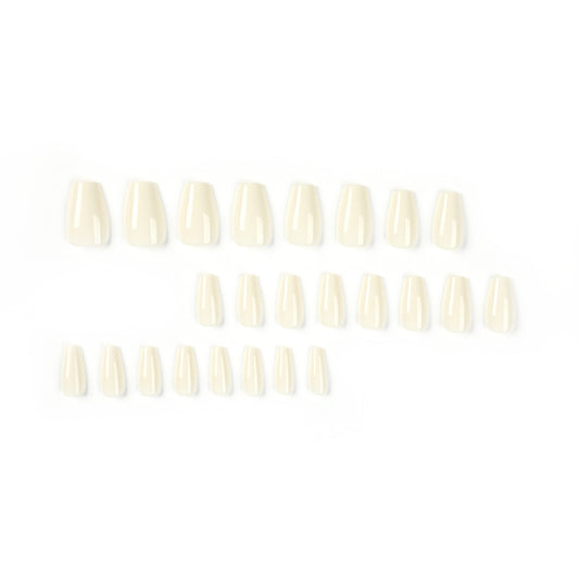 Wear short nail pads, solid color milky white short ballet nail pads, wear fake nail pads, nail pads, and finished nail pads.｜365nails