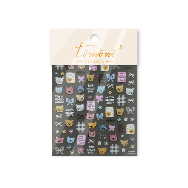 365nails: "Cute Cartoon Cat" – nail art stickers