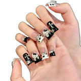 Short Duckbill Shape Milk French Cartoon Cute Short Handmade Wear nails | 365nails