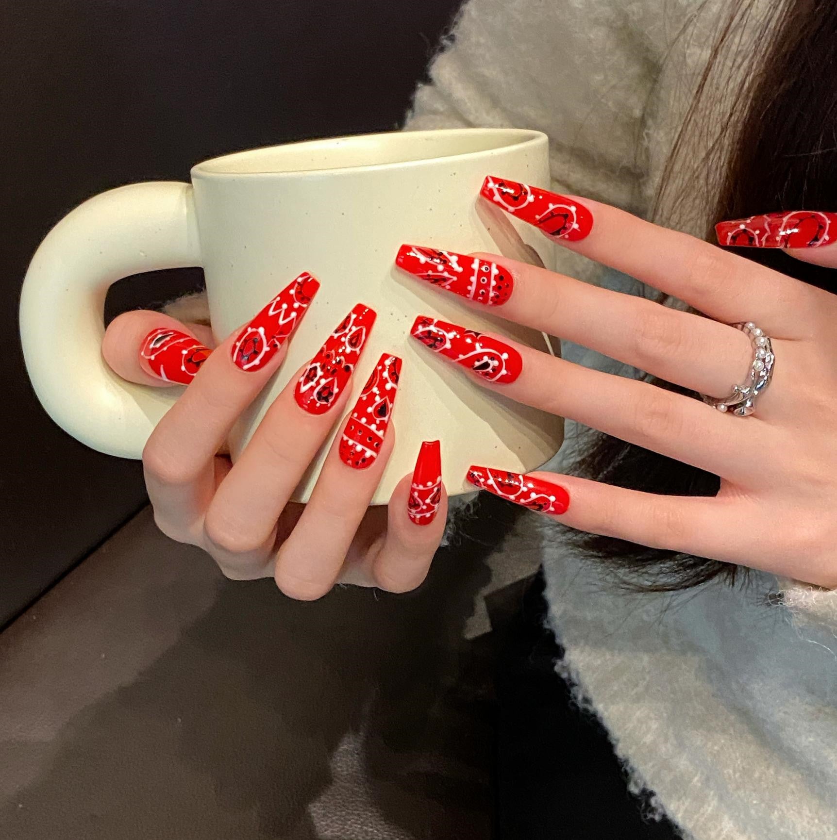 Pure handmade press on nails   nail art fake nails beauty | 365nails