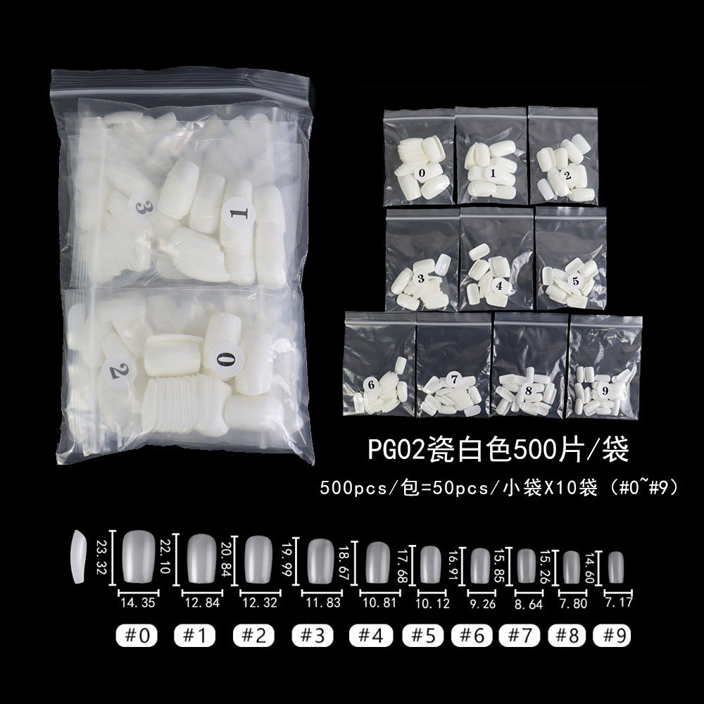Nail Tips press on nails square stickers 500 pieces in bags, light and short, press on nails transparent fake nail patch manicure
