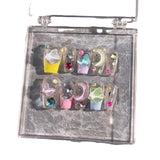 Handmade press on nails, star moon mocha drilling, fish bead finished nail art patch,  sticker, fake nail.｜365nails