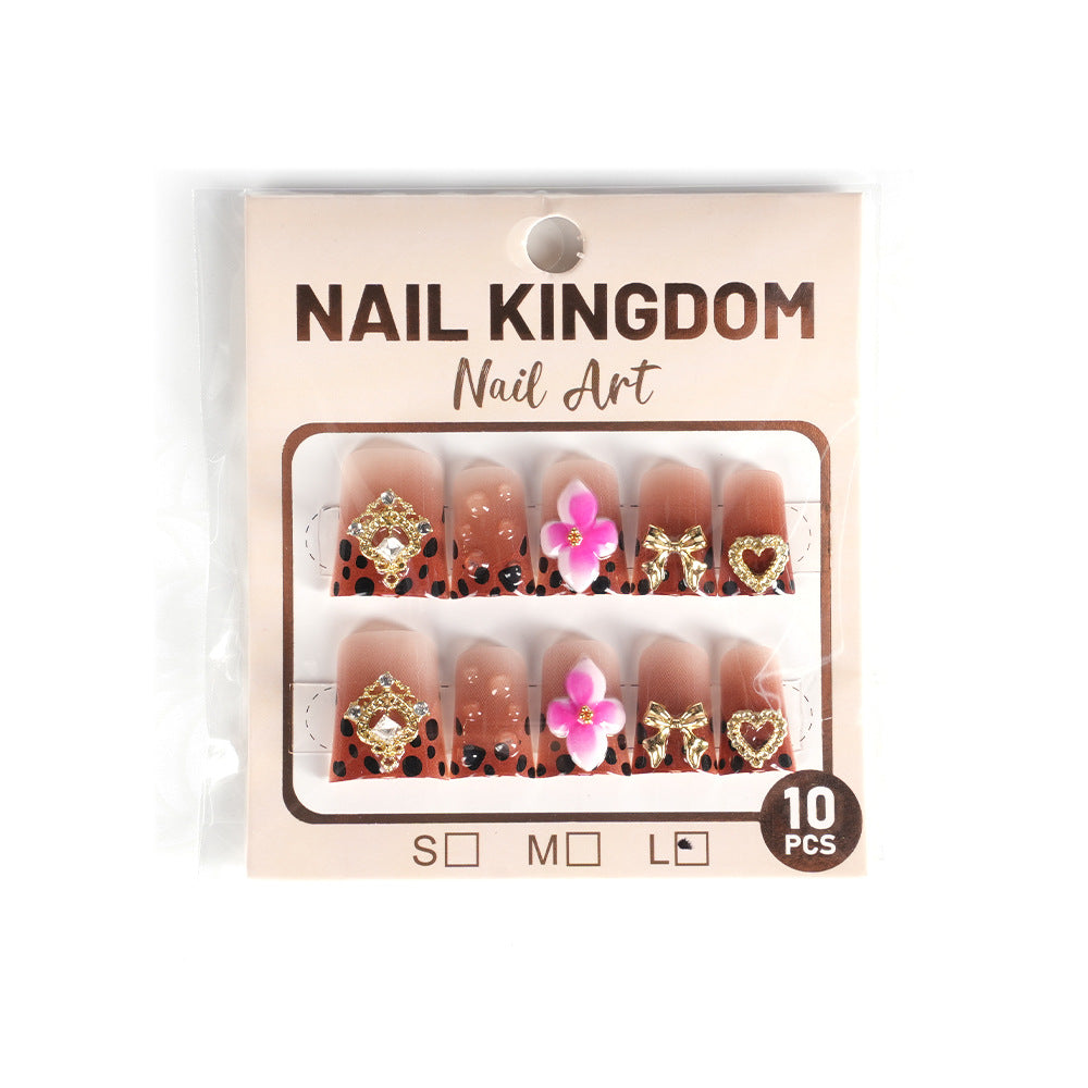 New duck bill nail wearing candy color lollipop duck bill shape  foreign trade hot nail press on nails (MOQ=3)
