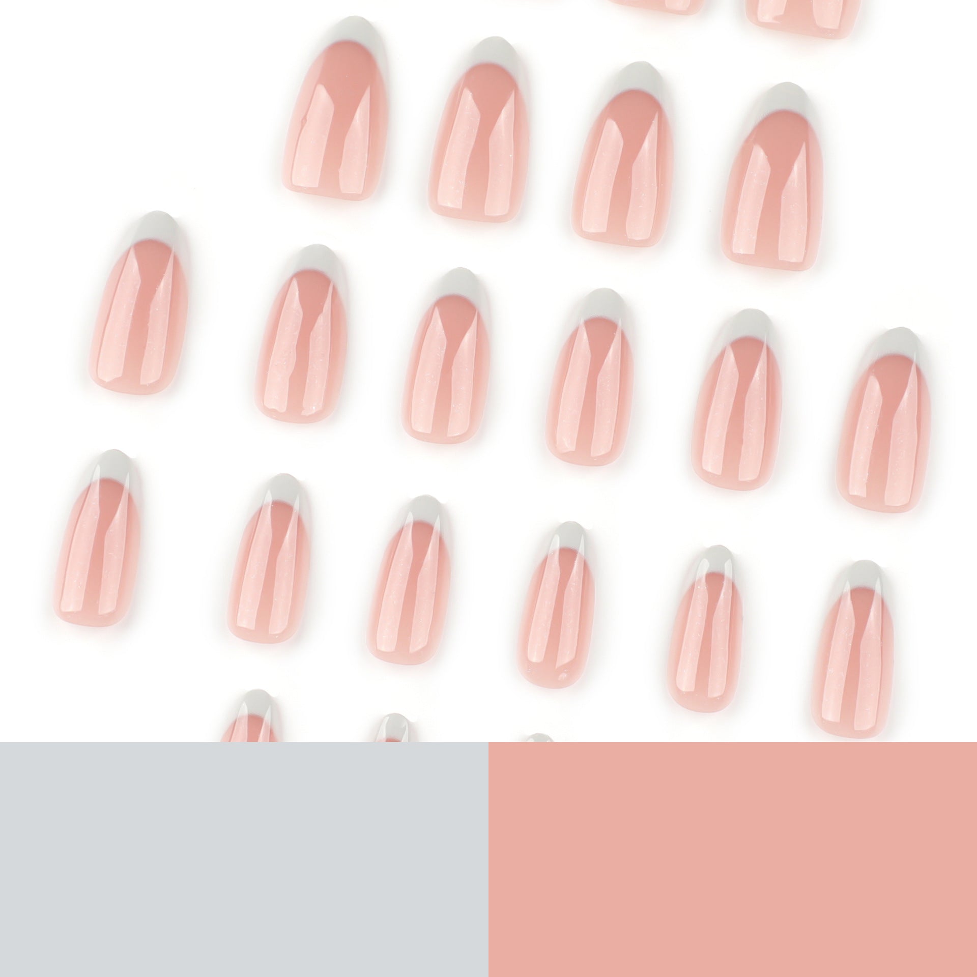 New French White Hot-Selling Almond press-on nails