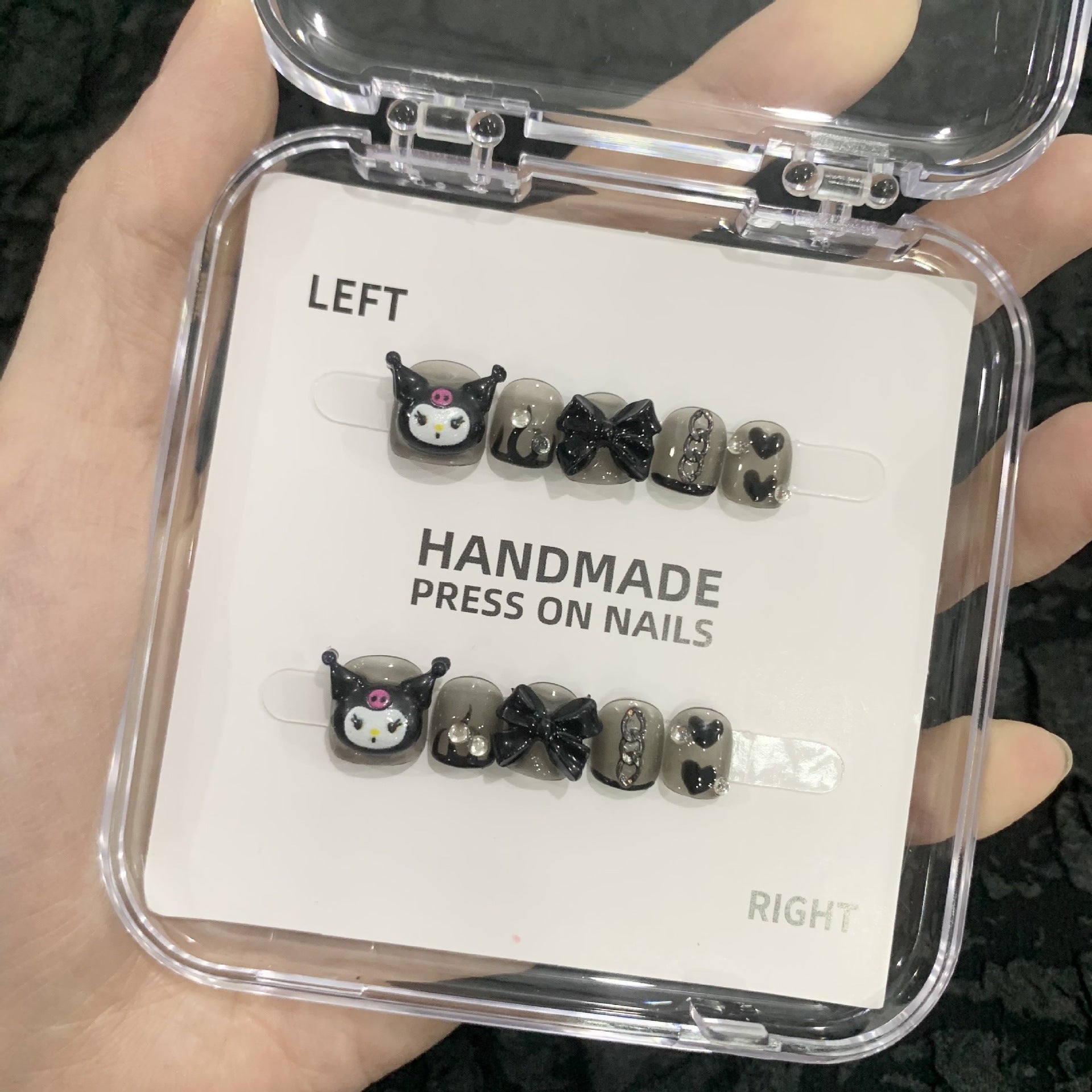 可愛迷你卡通兒童穿戴甲綜合盒