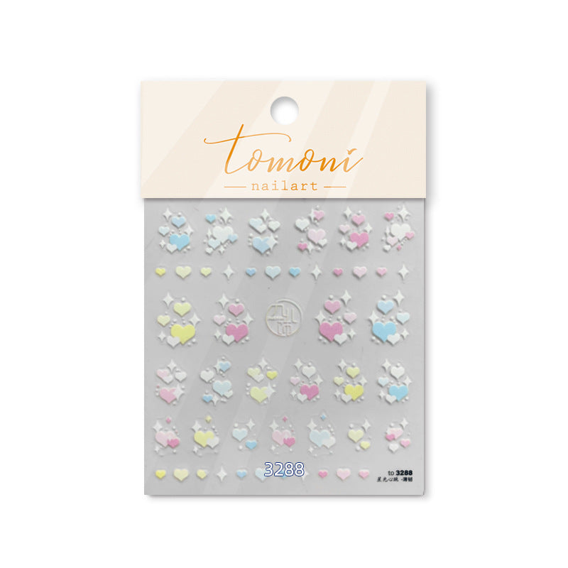 Cute Penguin Family – Sweet Cartoon Nail Art Stickers