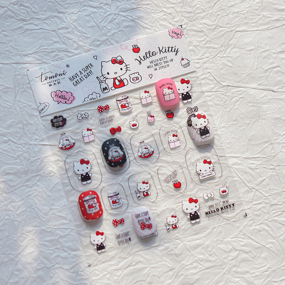 365nails: "Hello Kitty 夏日海灘浮雕套組" – 美甲貼紙