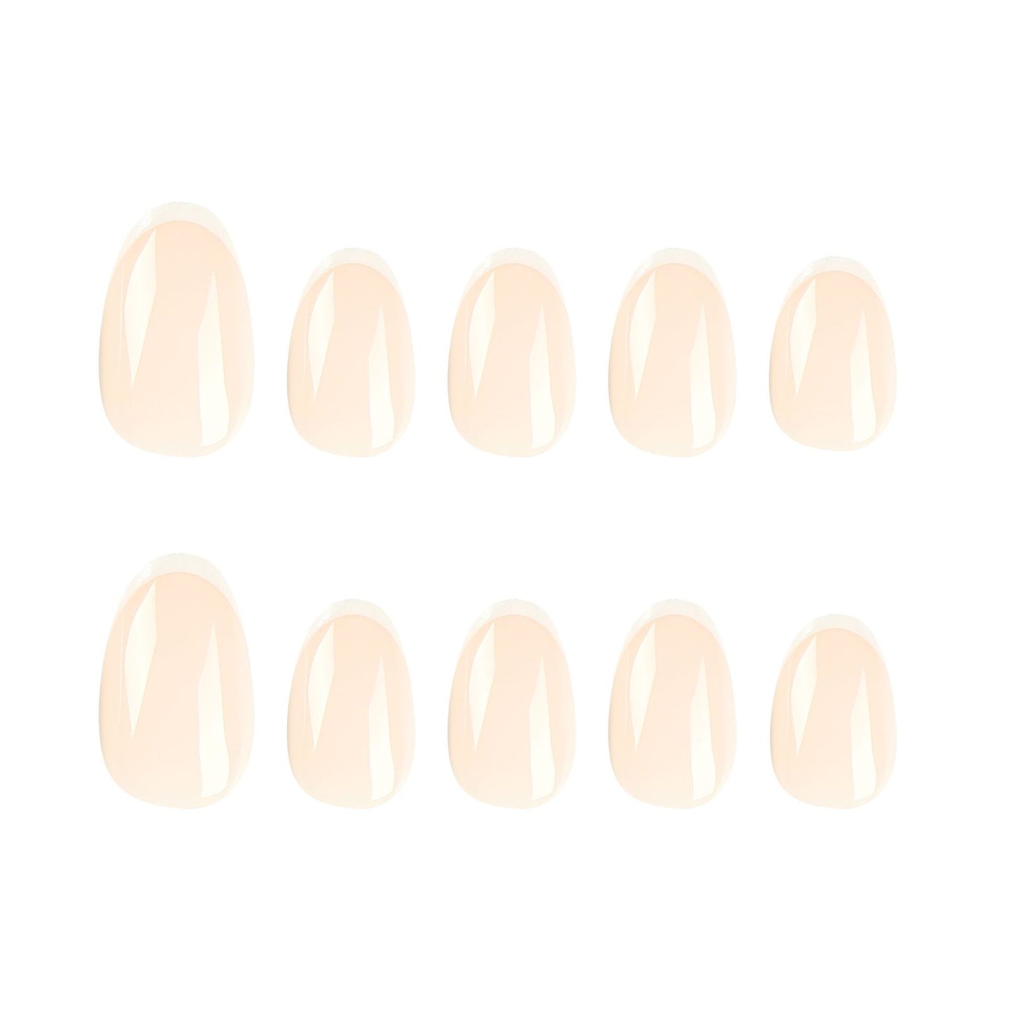 Wearing nail pads Simple white French fake nail nail pads Wearing nail pads Removable nail pads