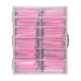 Nail Tips Crystal Nail Mold French Nail Art with Scale No Paper Holder Rapid Phototherapy 120 Pieces Extension Nail Pieces Wholesale Nail Film