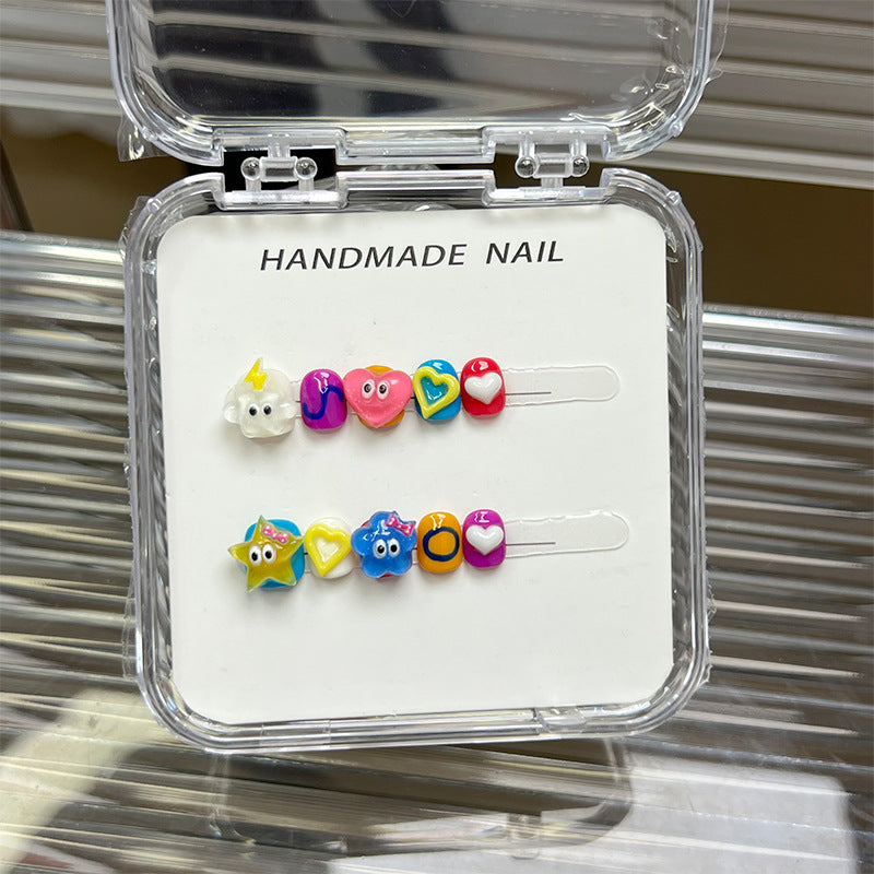 Sweet Cartoon Candy Kids Press On Nails Assorted Set