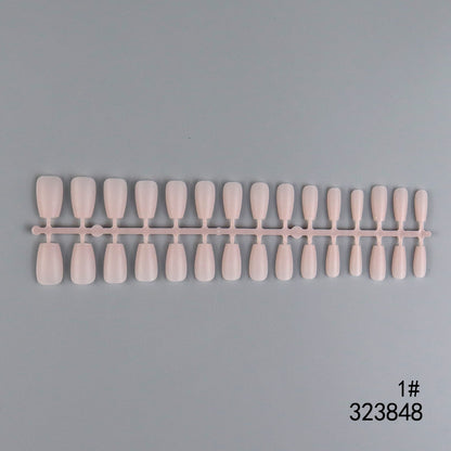 Nail Tips Solid color matte seamless press on nails patch 30 pieces strip multi-color full sticker short fake nail patch, wholesale