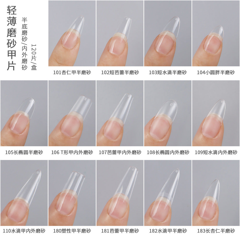 Nail Tips Nail pads are transparent and semi-matte, fully pasted, ultra-thin and non-marking, extended, and 240 full-size fake nails are free of engraving and grinding.