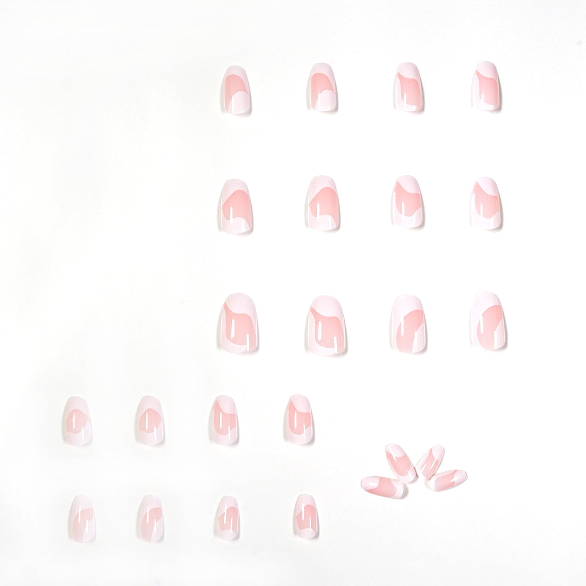 Simple series white French Presson nail fake nail nail  nail  removable nail piece｜365nails