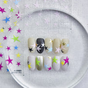 365nails: "Pastel Blue Pink Star Gradient" – nail art stickers