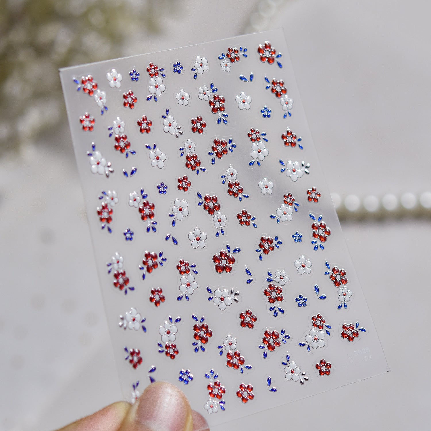 Pink Cherry Blossom Gourd – Elegant Oriental Nail Art Stickers