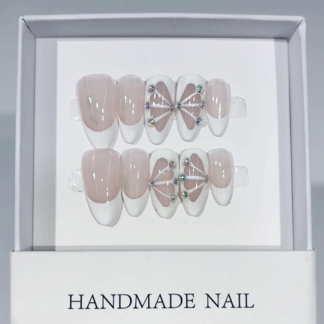 Ballet Dream: "Tutu Grace" – Short Almond Press-On Nails