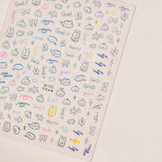 365nails: 홀로그램 귀여운 토끼 라인 네일 아트 스티커