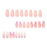 French Nude Whitening nails Art Fake nails Internet celebrities ins Wind press on nails Removable nails Film Finished Product Wholesale｜365nails