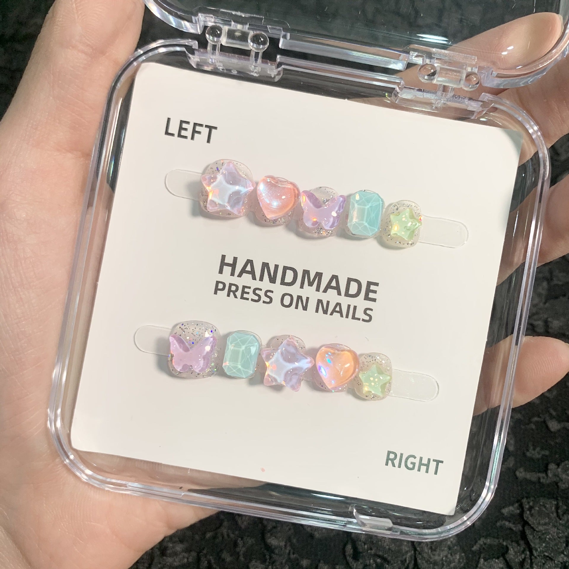 可愛迷你卡通兒童穿戴甲綜合盒