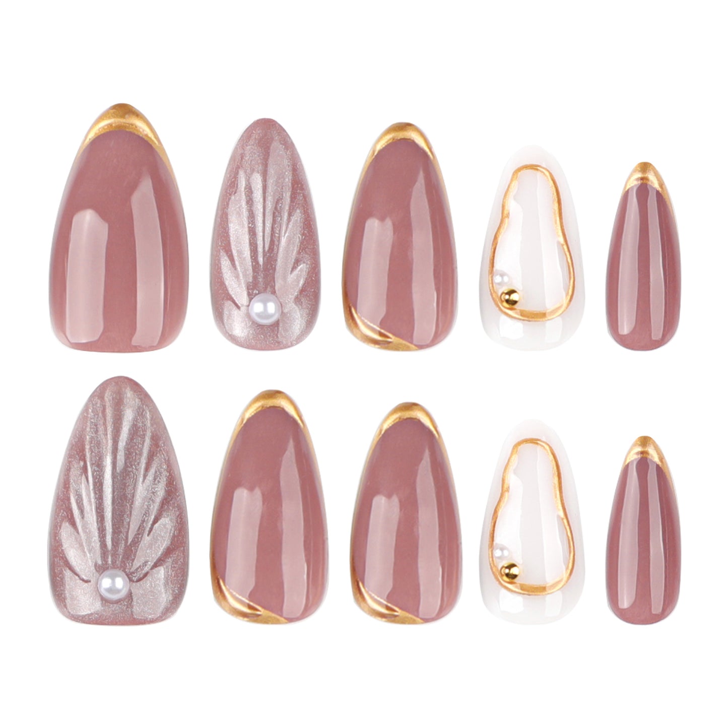 3D cat eye shell press on nails short almond nail wearing   nail wholesale｜365nails