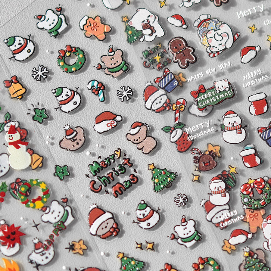 Embossed Christmas Carnival – 3D Festive Nail Art Set