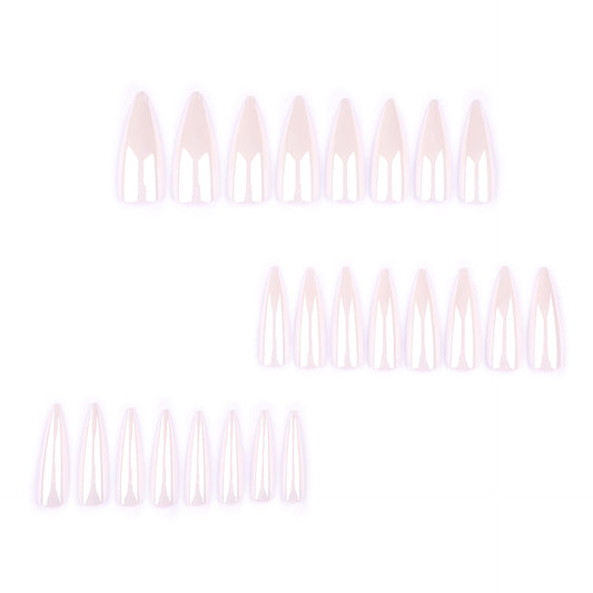 Factory direct sales press-on nails aurora solid color fake nail simple nail piece  hot-selling long-pointed nail piece｜365nails