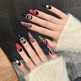 estilo pele de cobra rebites Ano da Cobra Spice Girl unhas artesanais fábrica vestível | 365nails