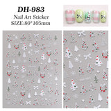 Christmas Series Nail Sticker Flat Belt Adhesive Christmas Snowman Elk Nail Art Sticker Ornament DH