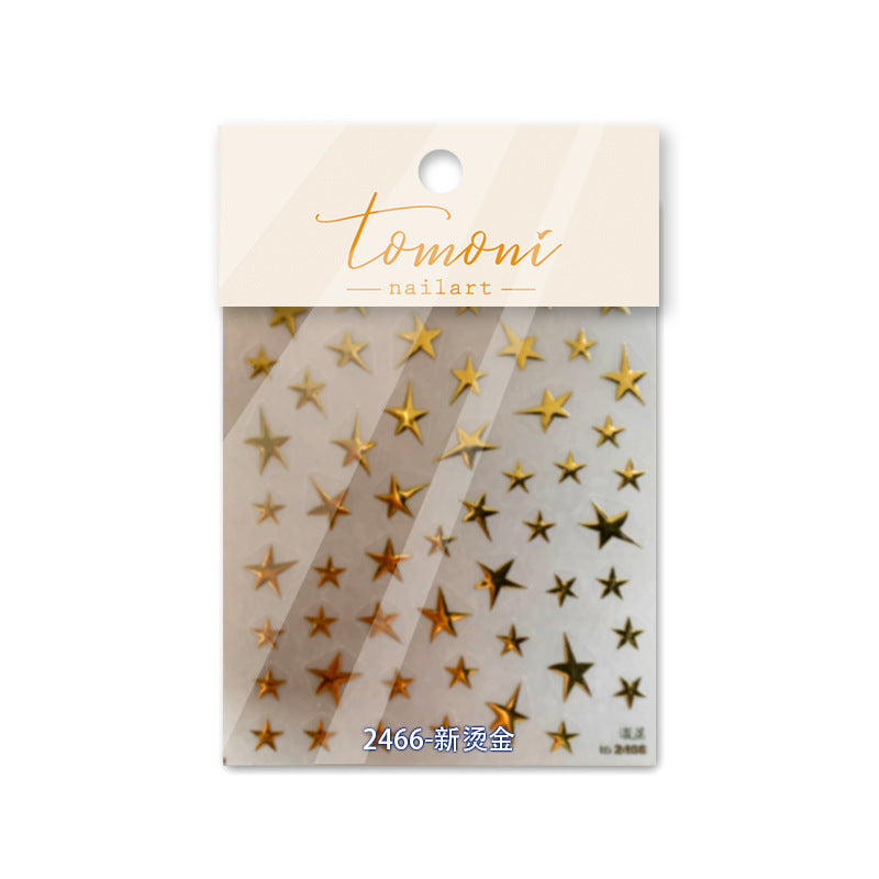 Monochrome Starry – Y2K Cool Nail Art Stickers