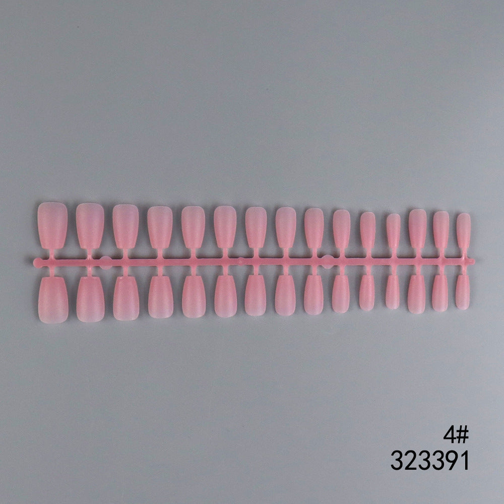 Nail Tips Solid color matte seamless press on nails patch 30 pieces strip multi-color full sticker short fake nail patch, wholesale