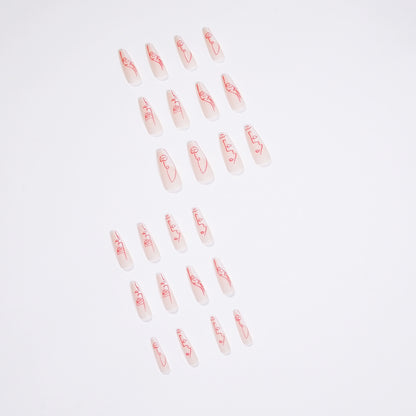 Art abstract face  line nail art personalized   direct supply nails  wholesale｜365nails